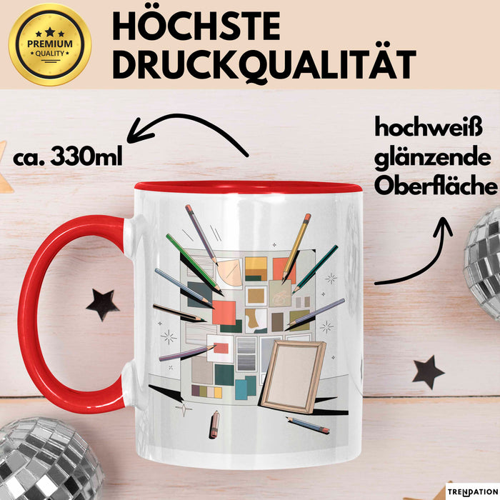 Art Direktor Tasse Geschenk Lustige Geschenkidee Spruch Für Visuelle Leiter Rot Trendation