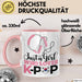 KPop Tasse Geschenk Just a Girl Who Loves KPop Spruch Geschenkidee Rosa Trendation