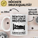 Physiker Tasse Geschenk Newtons Erstes Bewegungsgesetz Weiß Trendation