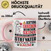 Stiefvater Geschenk Tasse Lustiger Spruch Erheben Sie Sich Der Stiefvater Betritt den Raum Rosa Trendation