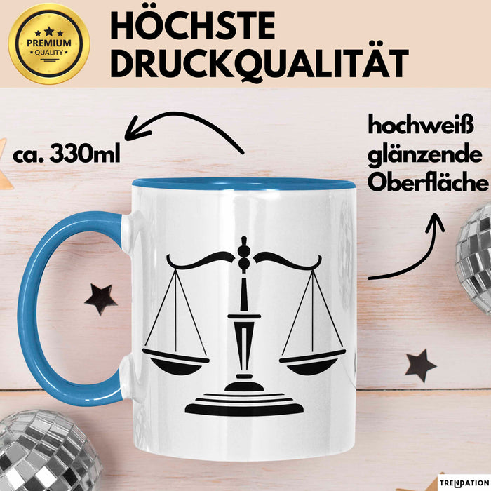 Anwalt Tasse Geschenkidee Jurist Lustiger Spruch Geschenkidee Lustig Blau Trendation