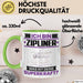 Zipliner Tasse Geschenk für Zipliner Geburtstag Lustiger Spruch Kaffee-Becher Was Ist Deine Superkraft Grün Trendation