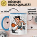 Basketballspieler Tasse Geschenkidee für Basketball Fans Blau Trendation