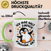Pinguin Tier Tasse Geschenk Lustige Geschenkidee Spruch Ich Mag Halt Einfach Pinguine Grün Trendation