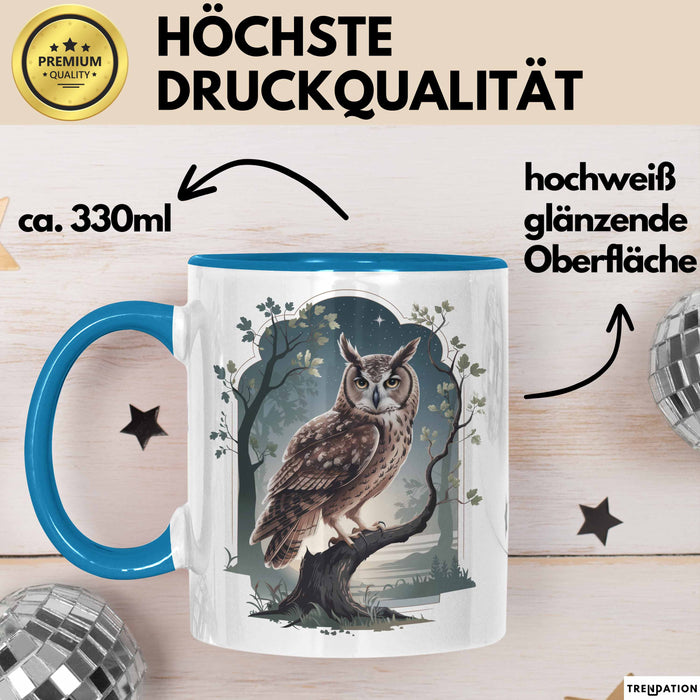 Vogelbeobachter Tasse Geschenkidee für Vogel Enthusiasten Blau Trendation