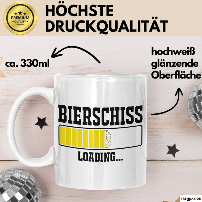 Bierschiss Loading Tasse Geschenk Der Morgen Danach Weiß Trendation
