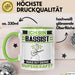 Bassist Tasse Geschenk für Bassist Geburtstag Lustiger Spruch Kaffee-Becher Was Ist Deine Superkraft Grün Trendation