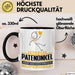 Patenonkel Geschenk Tasse Ich Bin Patenonkel Aber Sag Doch Einfach Superheld Lustige Geschenkdiee für Patenonkel Kaffee-Becher Schwarz Trendation