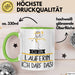 Geschenk für Läuferin Tasse Lustige Geschenkidee Geburtstag Ich Bin Läuferin Ich Darf Das Grün Trendation