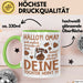 Oma Großmutter Tasse Becher Geschenk Lustige Geschenkidee Spruch Hallo Oma Deine Tochter Nervt Grün Trendation