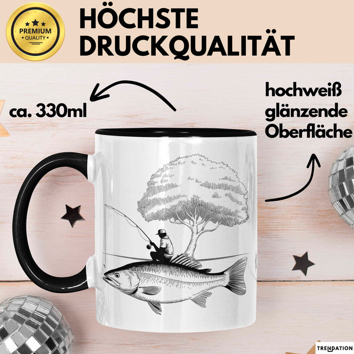 Angelliebhaber Fischer Tasse Geschenk Lustige Geschenkidee Spruch Trendation