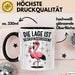 Flamingo Trinkend Tasse Geschenk Lustige Geschenkidee Spruch Die Lage Ist Besäufniserregend Schwarz Trendation