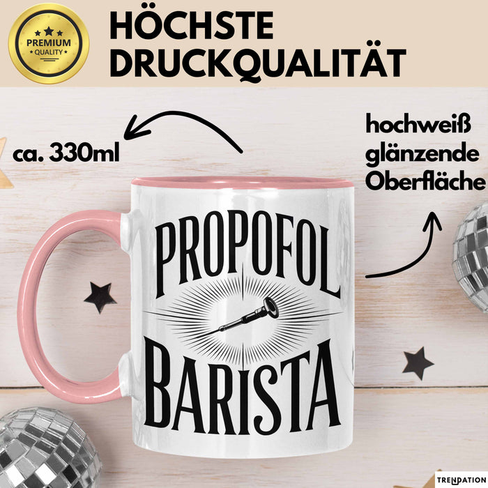 Sanitäter Tasse Geschenk Propofol Barista Lustiges Geschenk Rosa Trendation