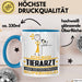 Tierarzt Geschenk Tasse Ich Bin Tierarzt Aber Sag Doch Einfach Superheld Lustige Geschenkdiee für Tierarzt Kaffee-Becher Blau Trendation