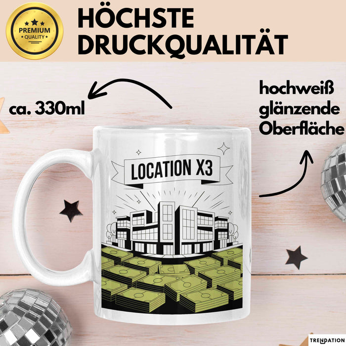 Immobilien Investor Tasse Geschenk Lustige Geschenkidee Spruch Für Immobilien Profis Weiß Trendation