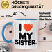Big Sister Ältere Geschwister Schwestern Tasse Becher Geschenk Lustige Geschenkidee Spruch Ich Liebe Meine Schwester Blau Trendation
