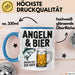Angeln Fischer Bierliebhaber Tasse Geschenk Lustige Geschenkidee Spruch Angeln Und Bier Darum Bin Ich Hier Blau Trendation