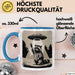 Waschbär Tierliebhaber UFO Alien Tasse Geschenk Lustige Geschenkidee Spruch Blau Trendation