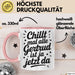 Gertrud Tasse Geschenk Chillt Mal Alle Gertrud Ist Ja Jetzt Da Geschenkidee Becher mit Name Rosa Trendation