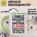 Bruder Tasse Geschenk I Smile Because Youre My Brother Geschenkidee Lustig Grün Trendation