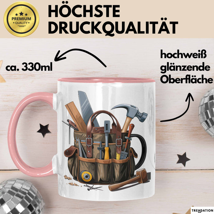 Zimmerer Tasse Geschenkidee für Schreiner Lustiger Spruch Rosa Trendation