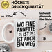 Annette Tasse Geschenk Wo Eine Annette Ist Ist Auch Ein Weg Geschenkidee Becher mit Name Weiß Trendation