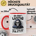 Sensenmann Tasse Geschenk Lustige Geschenkidee Spruch Du Bist Lustig Dich Hole Ich Zuletzt Rot Trendation