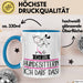 Geschenk für Hundesitterin Tasse Lustige Geschenkidee Geburtstag Ich Bin Hundesitterin Ich Darf Das Blau Trendation