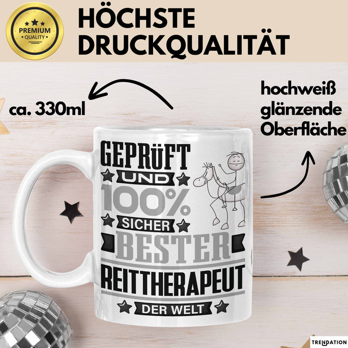 Reittherapeut Geschenk Lustiger Spruch für Reittherapeut Geschenkidee Bester Reittherapeut Der Welt Weiß Trendation