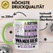 Wanderer Geschenk Tasse Lustiger Spruch Erheben Sie Sich Der Wanderer Betritt den Raum Grün Trendation