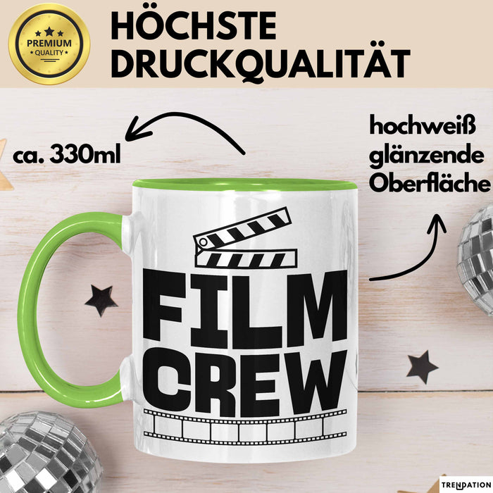 Film-Crew Tasse Geschenk Fime-Macher Geschenkidee Becher Grün Trendation
