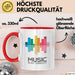 DJ Musik Equalizer EDM Party Tasse Geschenk Lustige Geschenkidee Spruch Musik Ist Meine Therapie Rot Trendation
