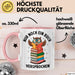 Buchleser Eule Lesen Tasse Geschenk Lustige Geschenkidee Spruch Nur Noch Ein Buch Versprochen Rosa Trendation
