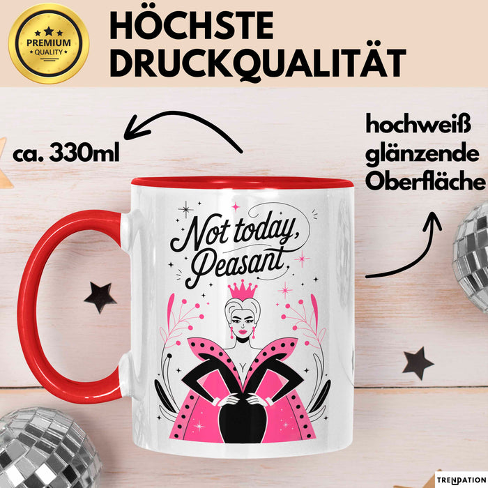Freche Königin Tasse Geschenk Lustige Geschenkidee Spruch Für Starke Persönlichkeiten Rot Trendation