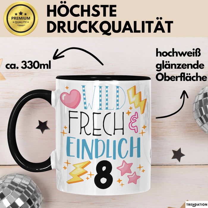 Witzige Tasse Geschenk Wild Frech Und Einfühlsam Süßes Design Schwarz Trendation