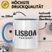 Lissabon Portugal Tasse Geschenk Lustige Geschenkidee Spruch Blau Trendation