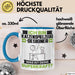 Katzenspielzeug-Designer Tasse Geschenk für Katzenspielzeug-Designer Geburtstag Lustiger Spruch Kaffee-Becher Was Ist Deine Superkraft Blau Trendation