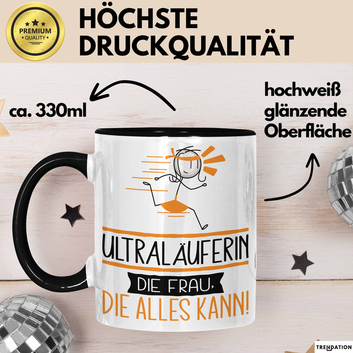 Ultraläuferin Geschenk Tasse Becher Die Frau Die Allen Kann Geschenkidee für eine Ultraläuferin Lustig Trendation