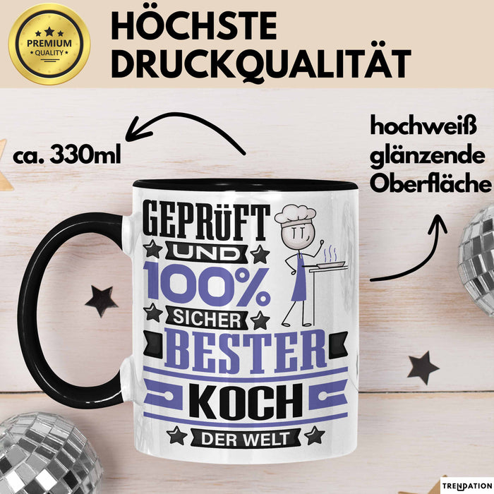 Koch Geschenk Lustiger Spruch für Koch Geschenkidee Bester Koch Der Welt Schwarz Trendation