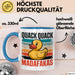 Quietscheente Tier Tasse Geschenk Lustige Geschenkidee Spruch Quack Quack Madafakas Blau Trendation