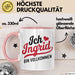 Ingrid Tasse Geschenk Ich Bin Vollkommen Ingrid Geschenkidee Geburtstag Rosa Trendation