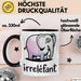 Elefant Tier Tasse Geschenk Lustige Geschenkidee Spruch Irrellefant Schwarz Trendation