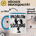 Wandern Tasse Geschenk für Wanderer Männer Geschenkidee Problem und Lösung Berge Wandern Blau Trendation