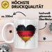 Deutschland Deutschlandflagge Herz Tasse Geschenk Lustige Geschenkidee Spruch Weiß Trendation