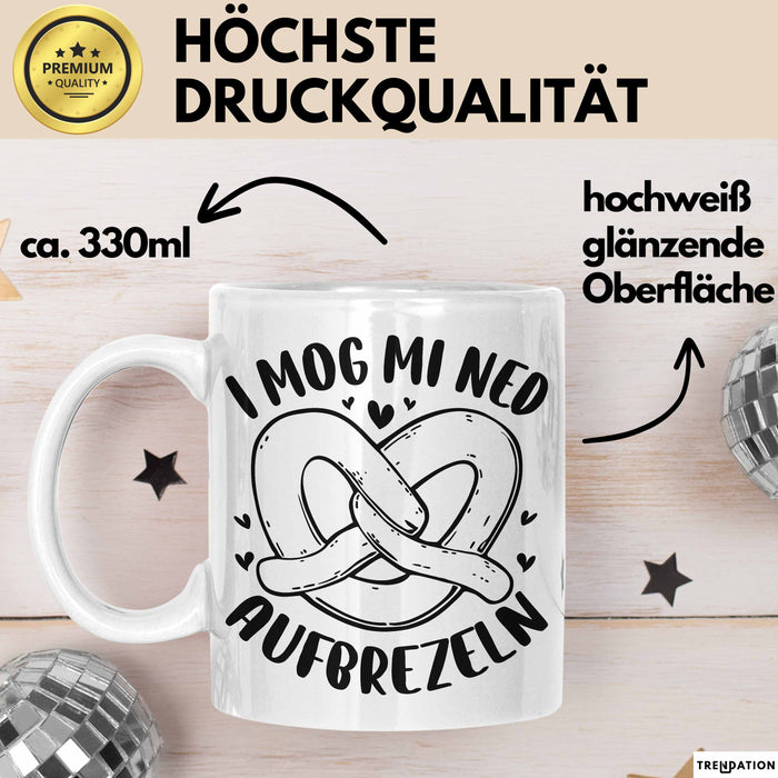 Oktober Tasse Geschenk I Mog Mi Ned Aufbrezeln Geschenkidee Becher Weiß Trendation