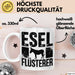 Eselbauer Esel Tier Tasse Geschenk Lustige Geschenkidee Spruch Esel Flüsterer Weiß Trendation