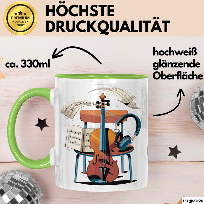 Musikstudent Tasse Geschenk Lustige Geschenkidee Spruch Für Übungs Krieger Grün Trendation