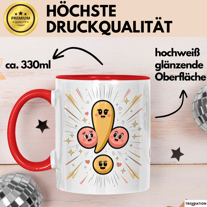 Interpunktions Enthusiast Tasse Geschenk Lustige Geschenkidee Spruch Für Grammatik Liebhaber Rot Trendation