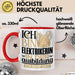 Elektrikerin Ausbildung Start Geschenk Tasse Ich Bin Elektrikerin In Der Ausbildung Ich Darf Das Kaffee-Becher Geschenkidee Rot Trendation