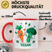 Veganer Tasse Geschenk Lustige Geschenkidee Spruch Für Pflanzliche Ernährung Fans Rot Trendation